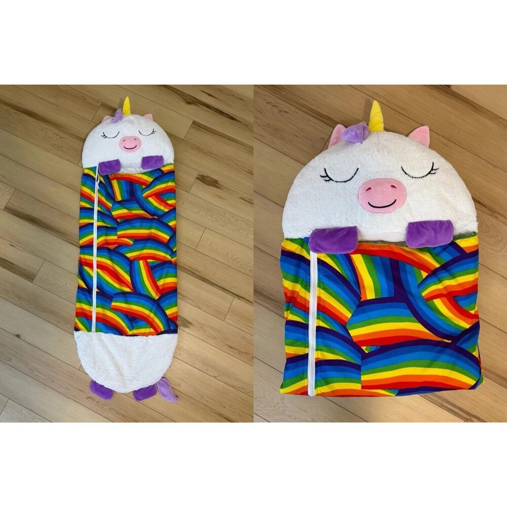 Happy Nappers Pillow Sleepy Sack Comfy Cozy 54” x 20” Arianna Unicorn Rainbow